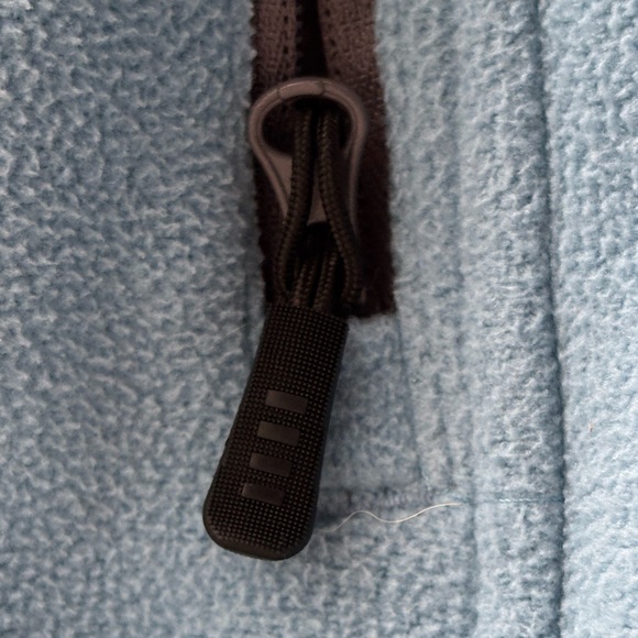 Lands End Women’s Full Zip Mock Neck Zipper Pocket Fleece Windcheck Jacket L - Picture 7 of 11